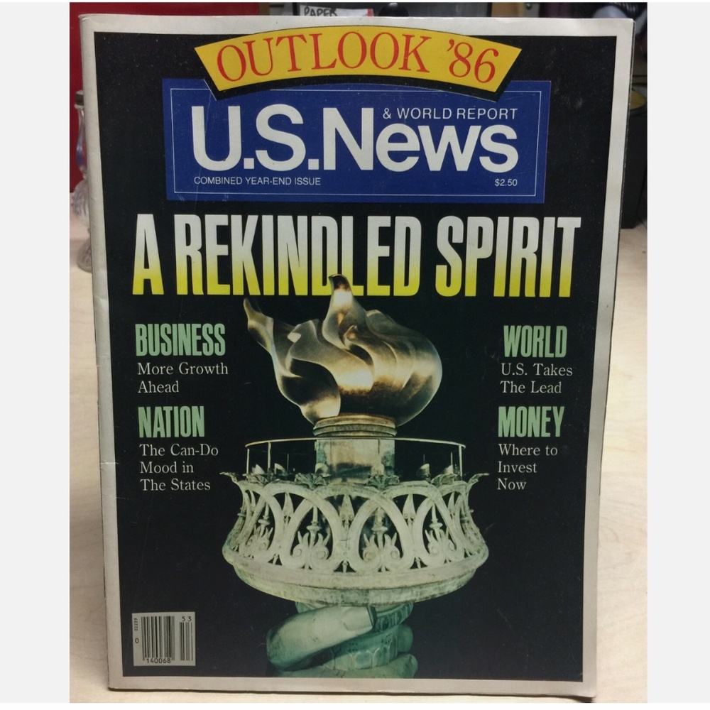 Vtg US NEWS & World Report Magazine Dec 30, 1985-Jan 6, 1986 A Rekindled Spirit
